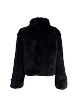 black buckle fur jacket