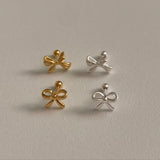(silver925) ラブリーリボンピアス type2 *gold