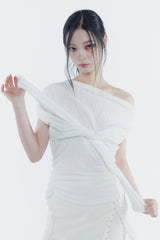 JENNIE BUTTONED TOP ivory