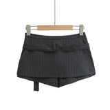 Belted Pinstripe Skort 233024993