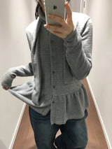 Berre Frill Cardigan + Muffler Set (2color)
