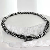 ss-black line L curve necklace_10mm
