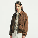 イーストスタースエードブルゾン brown