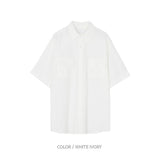 LMN Enle サマーナイロンウェスタンセットアップ半袖ジャケット (3 colors)