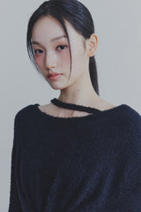 ルビーフックオーバーニット black