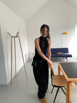 STUD BALLOON WIDE PANTS (2C)
