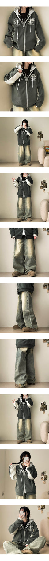 Paul New Boxy Bear Color Two Way Knit Cardigan