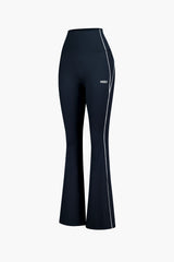 Womens Support Piping Bootcut Leggings Navy