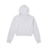 TEMPUS パッチクロップフードジップアップ (WHITE MELANGE)