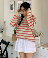 Bintz Stripe Collar Knitw