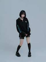 会場購入【涼海 すう】ハーフジップスウェット - スカイブルー