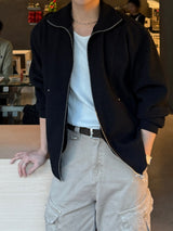 Remind knit zip up