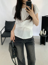 Amélie Shirred Wrap Blouse