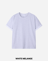デュエット クロップ ロールアップ ショートスリーブ Tシャツ