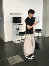 Mier Linen Cut-out Wide Pants 4C