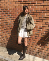 パノオーバーサイズフィットコットンショートボンバージャケット