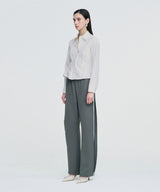 DOZI - Pinched Unbalance shirt _ WHITE