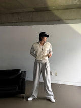LMN リベットパッチナッピングスウェットパンツ (3 colors)