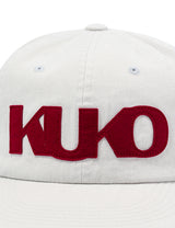 KUKO シンボル6パネルキャップ_ベージュバーガンディー