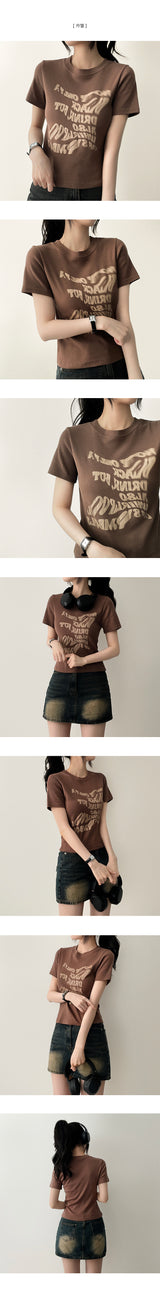 Blur lettering short sleeve T-shirt