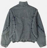 Kudカットデニムパディットジャンパー