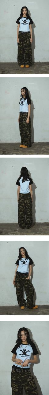 バットラグランクロップTシャツ_ホワイト