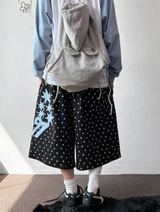 Toyd Blue Number Star Patch Tattoo Bermuda Shorts 2color