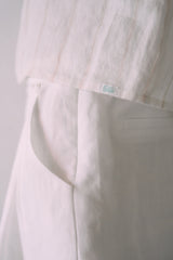  T/T Oat pleats skirt pants (white)