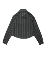  LINE STRIPE CROP SHIRT