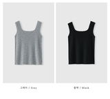 Kes Square Neck Wool Sleeveless Knit / 5 colors