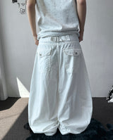 Jepeni Dot Back Detail Balloon Cotton Pants 3color