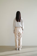 Wool jogger pants, Cream