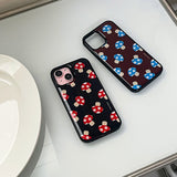mushroom epoxy bumper case - brown blue