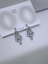 muchroom ring earring