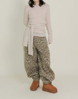 (Leopard Item) Kiya leopard printed balloon-fit wide pants