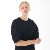 ピンタックパフＴシャツ　ブラック