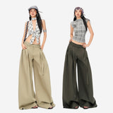 Tie-Detail Puddle Wide-Leg Pants