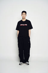 25SS 3D カートゥーンロゴショートスリーブTシャツ ブラック