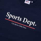 スポーツデプトラインロゴTシャツ - ネイビー