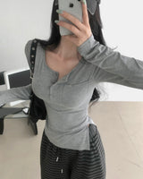 [MADE] TAS Side Slit Long Sleeve Top