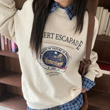 [Same-day shipping🚚/Jangmaru look☔] ボウオーバーフィットボクシーロングスリーブチェッカードシャツ 2 colors