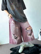 ケイキーカートゥーングラフィックピグメントパッチオーバーサイズTシャツ 2カラー