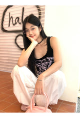 Black Corset Lace Sleeveless Tee