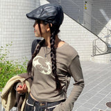 Tete leather beret cap