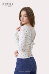 ルディバックレースロングスリーブTシャツ