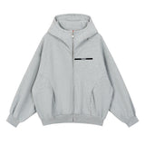 FMACM 24AW Throne Hand Printed Hooded Sweatshirt Gray Loose Silhouette Thick Jacket