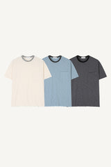 Slub rib layered T-shirt