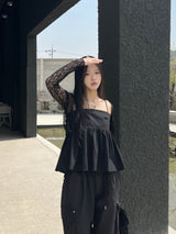 Rosee シースルーレースボレロ 長袖カーディガン (3 colors)