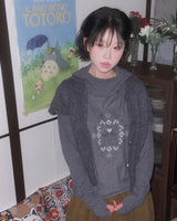 (2color) Pocket Wool Flare Half-Sleeve Cardigan