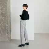 Warm grey semi wide jeans - SW004